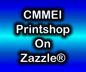 Blue gradient box with CMMEI Printshop On Zazzle® in it.