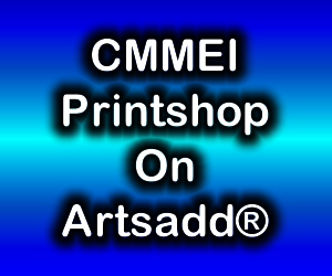 Blue gradient box with CMMEI PrintShop On Artsadd.com® in it.