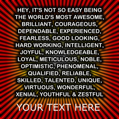Hey, It's Not So Easy ... (Your Text - 1 Line).