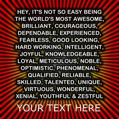 Hey, It's Not So Easy ... (Your Text - 1 Line - Small Text).
