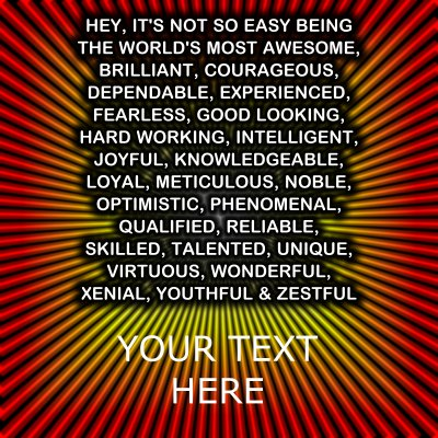 Hey, It's Not So Easy ... (Your Text - 2 Lines).