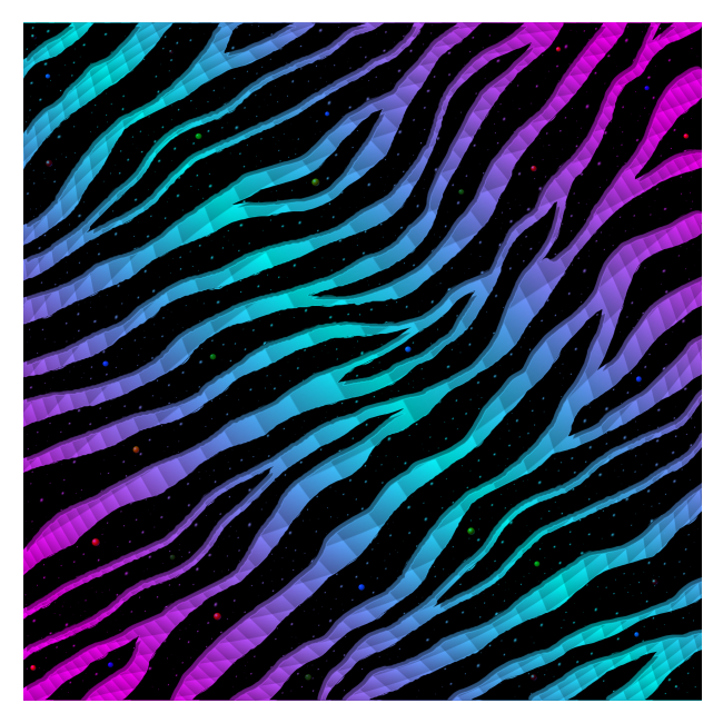 Ripped Spacetime Stripes Pink/Cyan design.